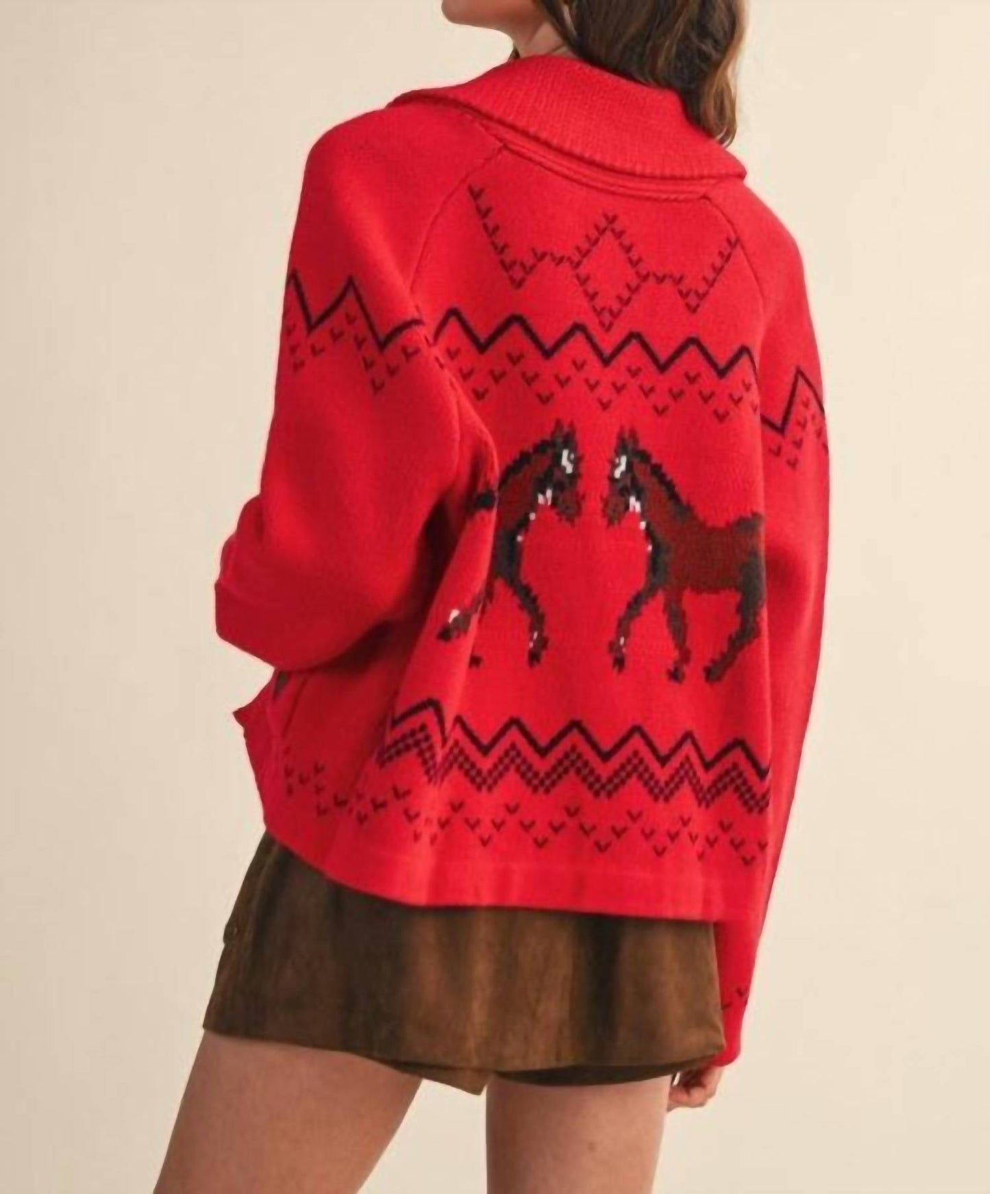 &Merci - Trail Haven Horse Cardigan