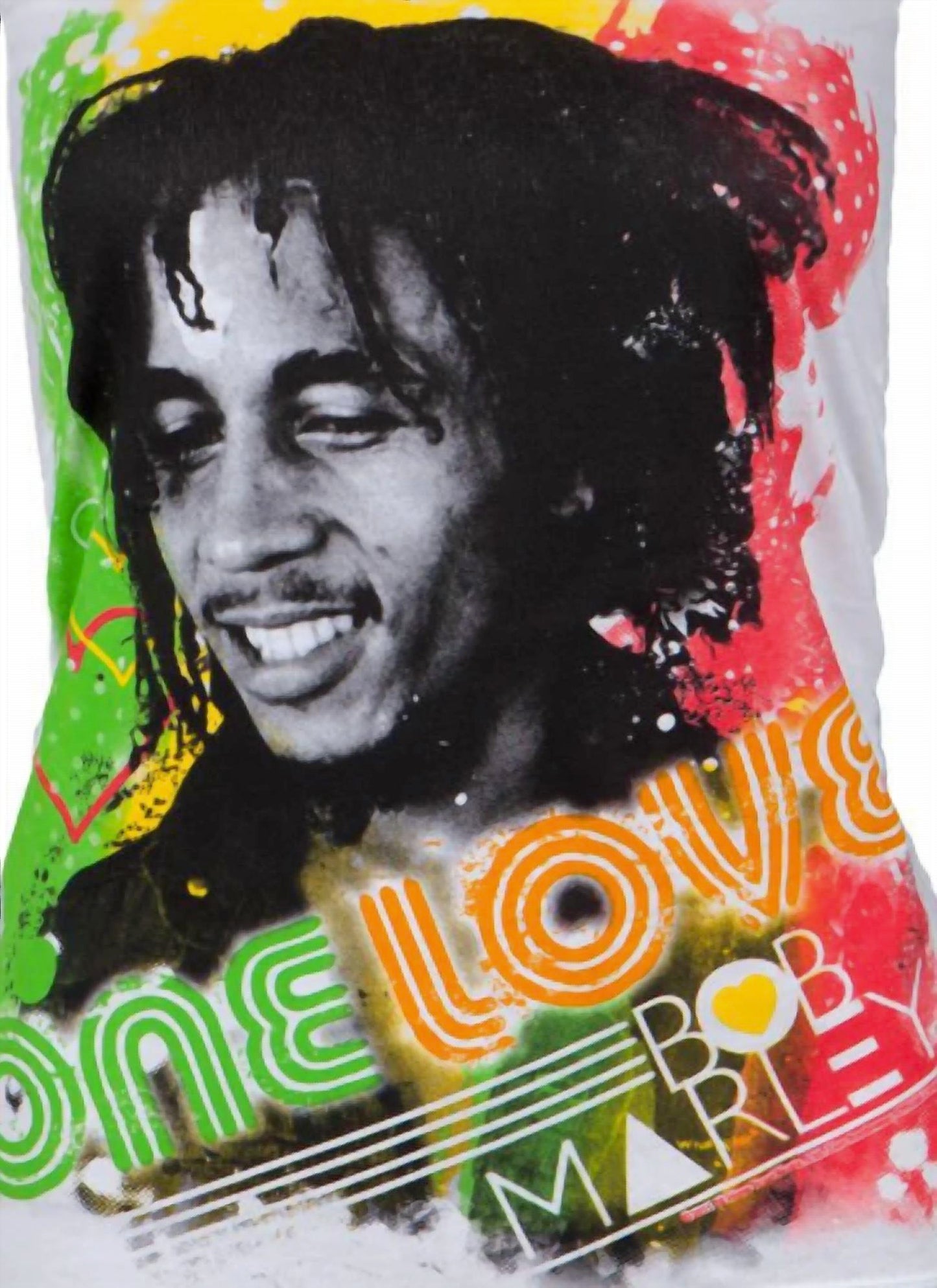 Bob Marley - Women's Tri-color Paint Streaks Juniors Tube Top