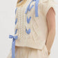 Entro - Blue Ribbon Short Sleeve Sweater