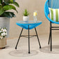 Nusa Modern Rattan Side Table With Tempered Glass Top