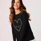 French Kyss - Heart Scoop Neck Top