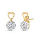 14K Yellow Gold 1ct. TDW Round-cut Diamond Earrings (I-J,SI2-I1)