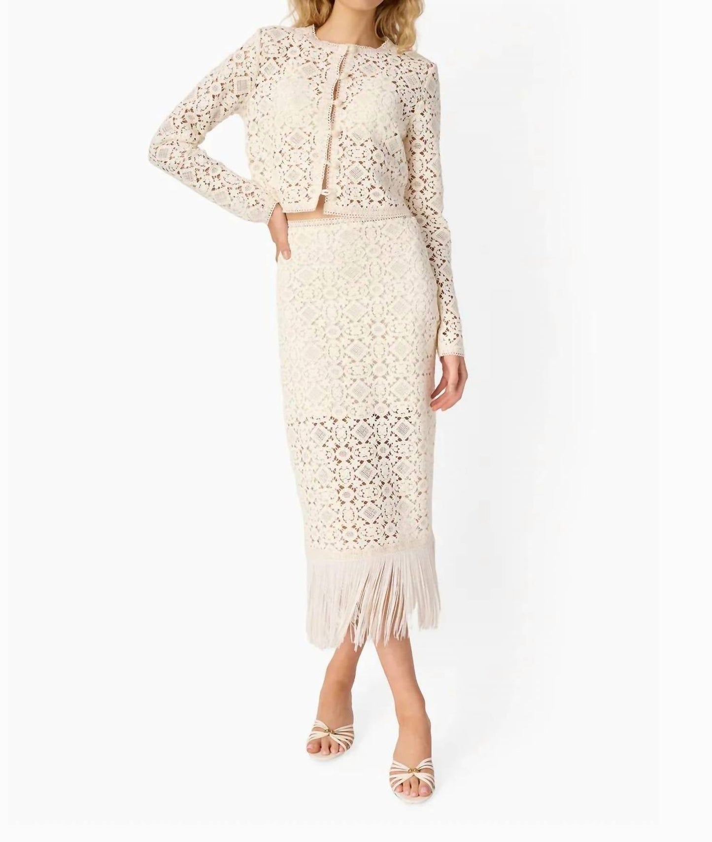 Cami Nyc - Venezia Crochet Midi Skirt