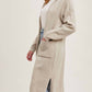 Bluivy - Longline Hoodie Drape Open Front Cardigan
