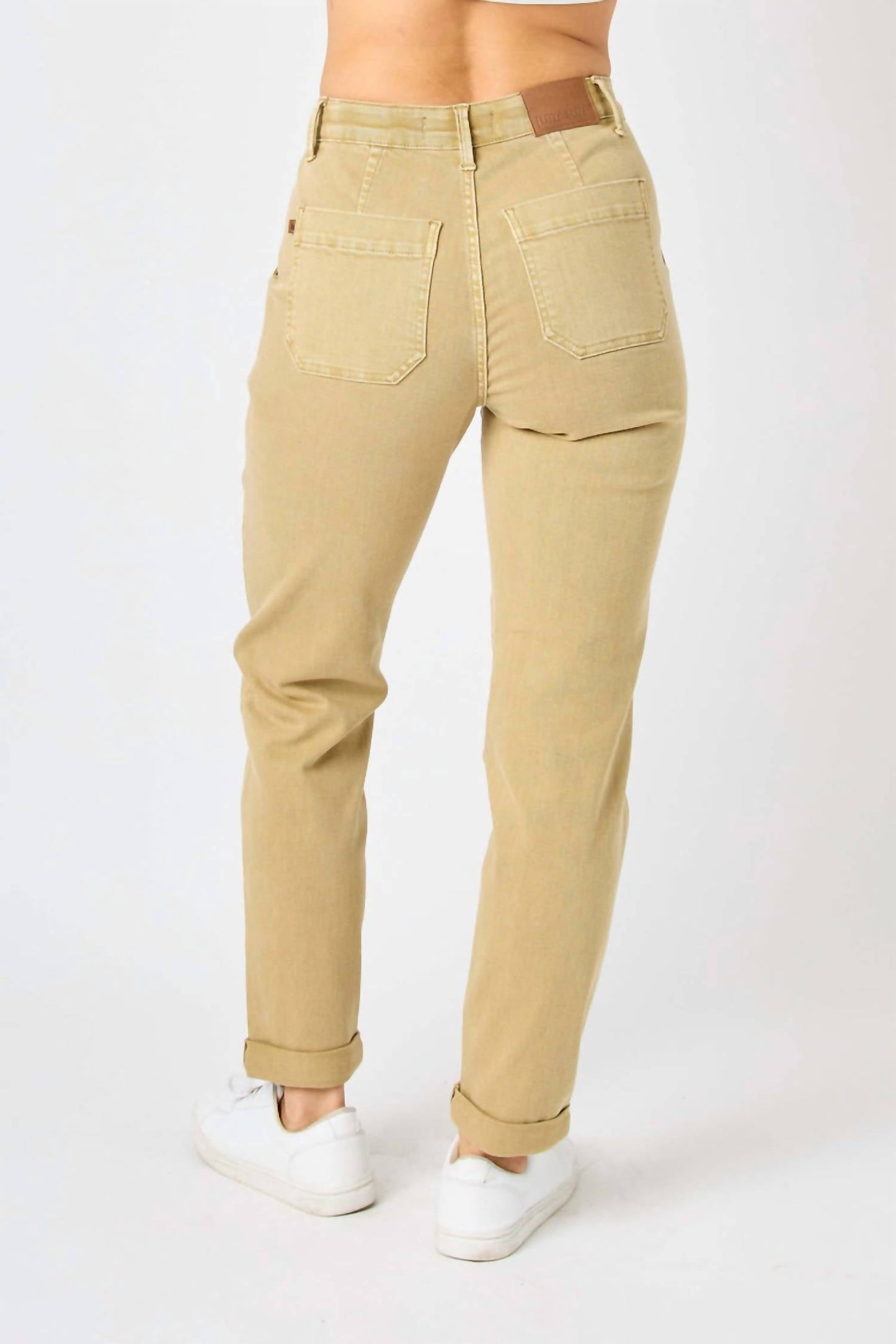 Judy Blue - High Waist Garment Dyed Cuffed Joggers