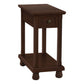 Accent End Table with Storage Drawer in Espresso Finish