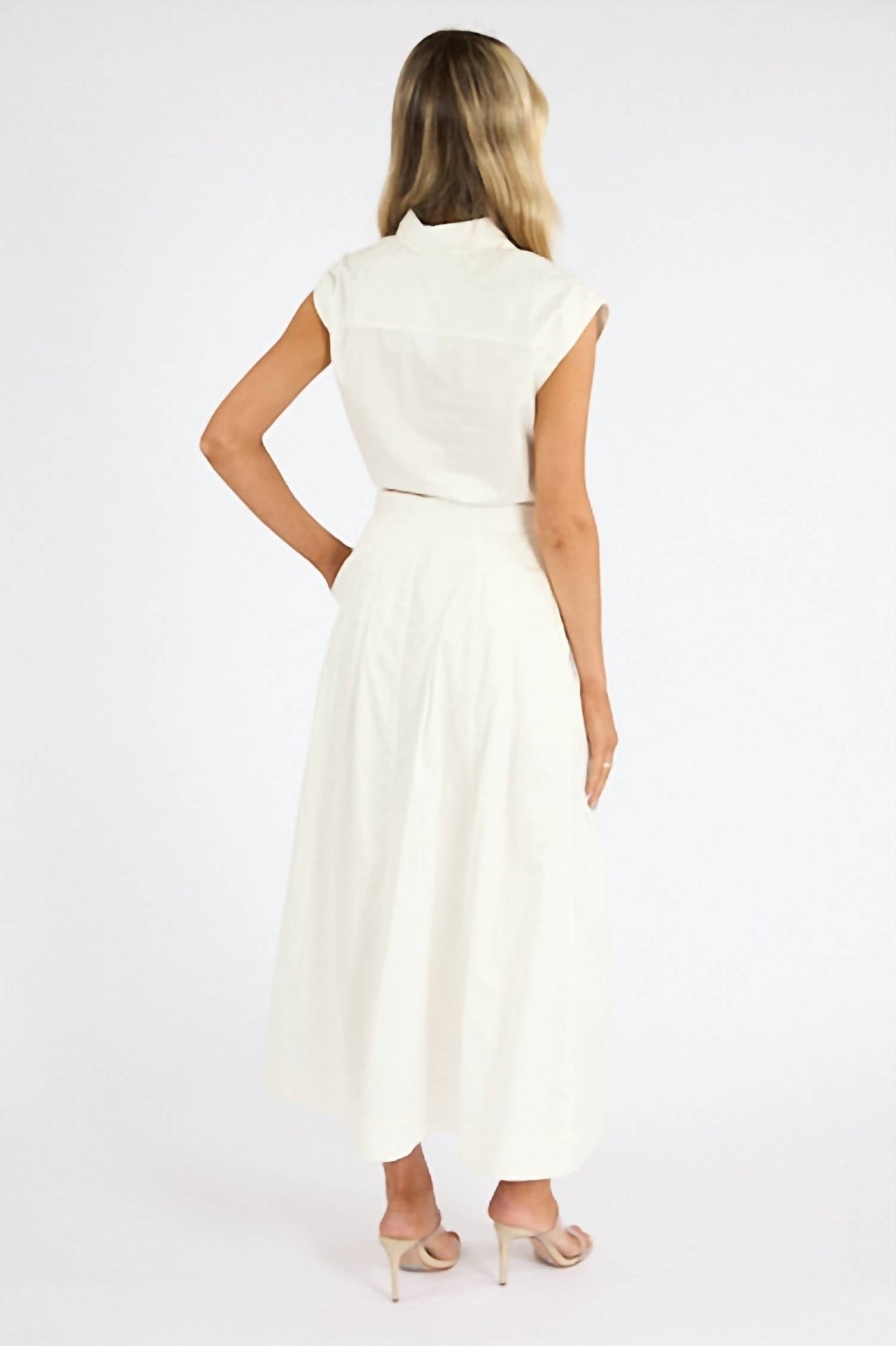 Karina Grimaldi - Eden Solid Button Down Skirt