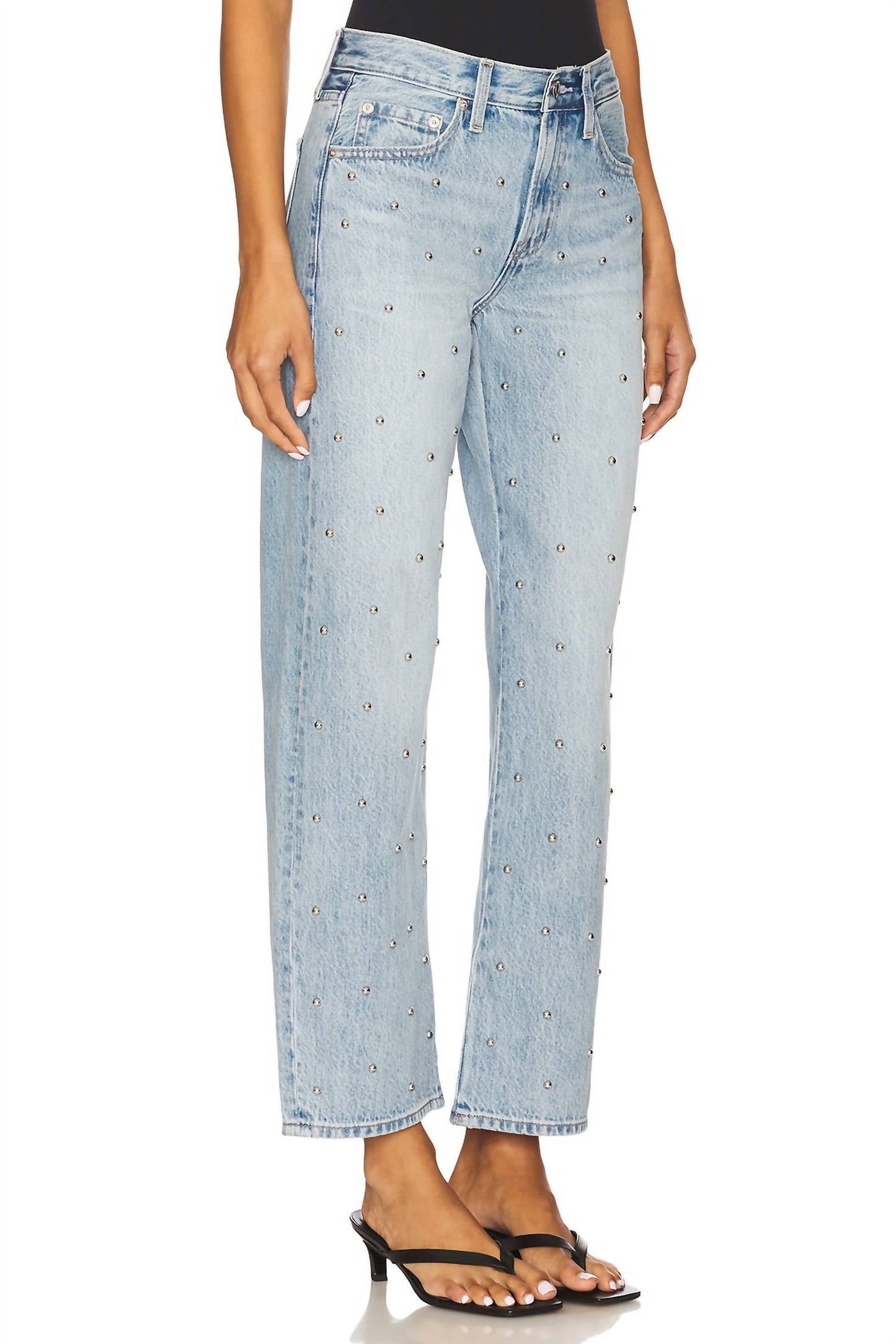 Pistola - Lexi Mid Rise Bowed Straight Jeans