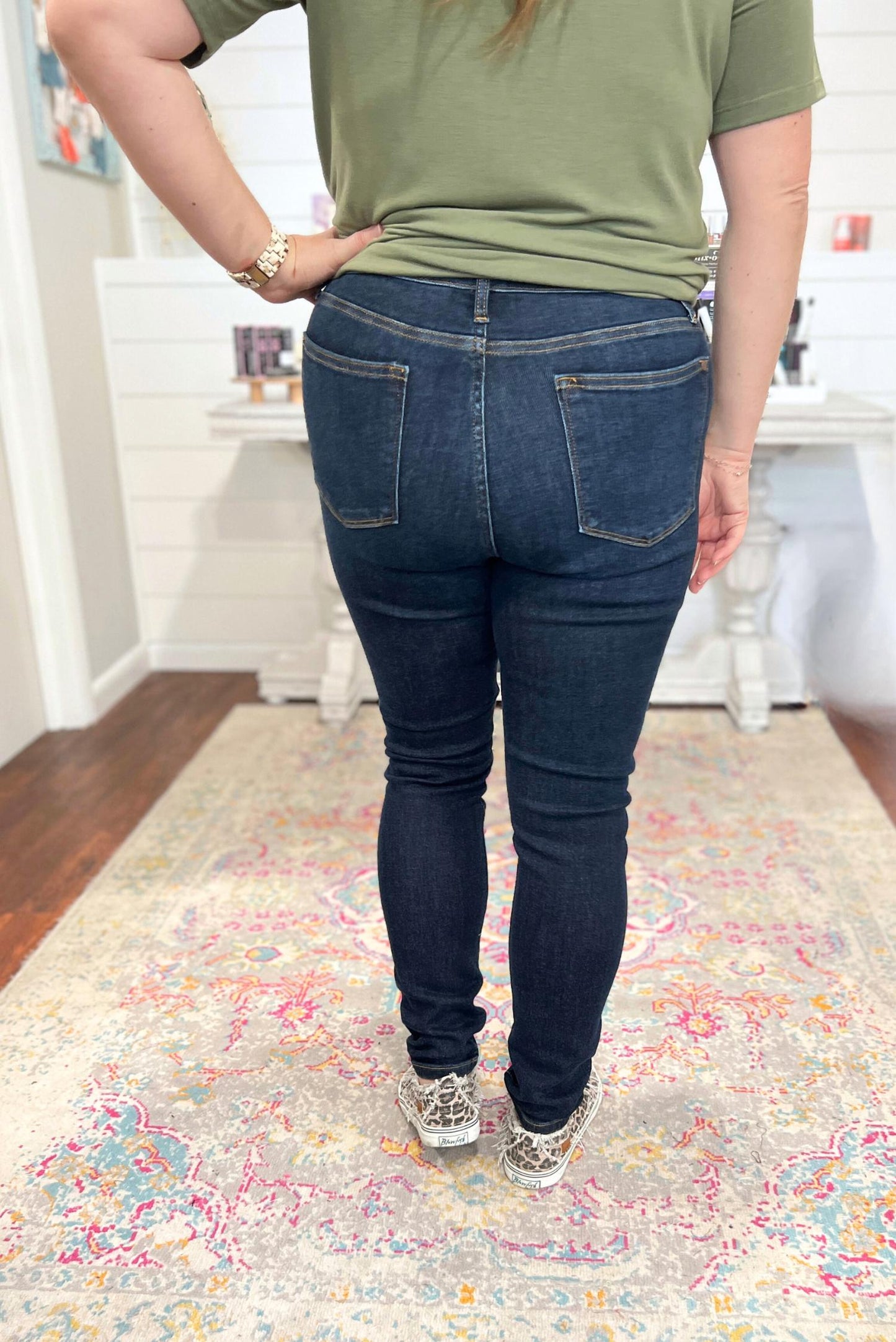 Judy Blue - Hi-Waist Dark Wash Skinny Jeans