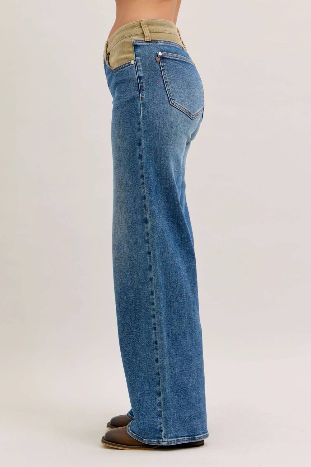 Judy Blue - Corduroy Waist Straight Leg Jeans
