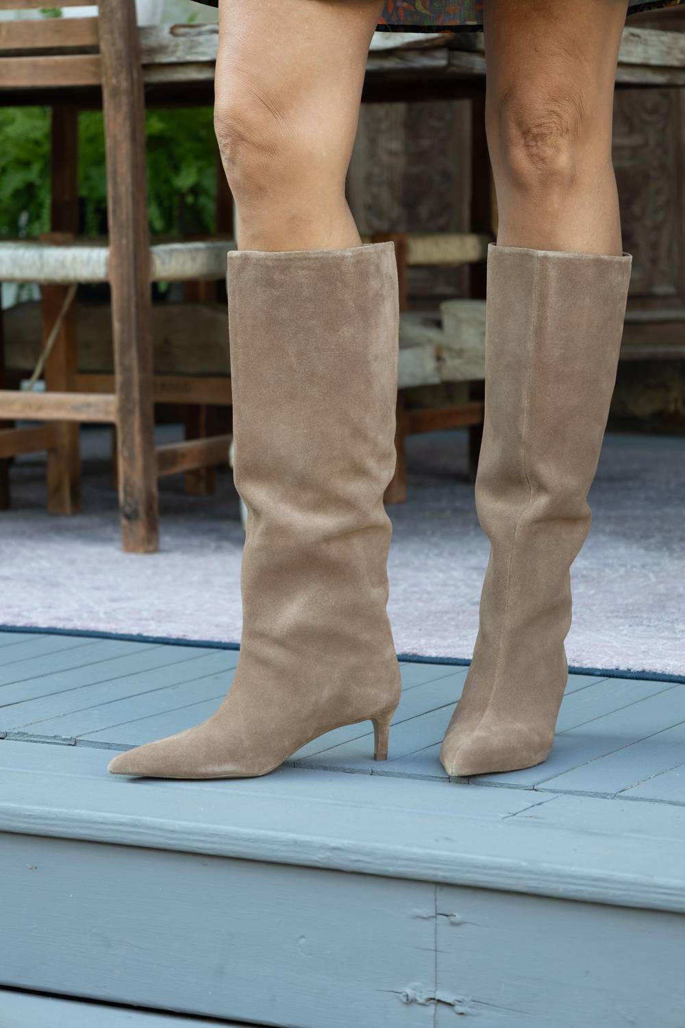 Free People - Women's Kiki Kitten Heel Suede Boot