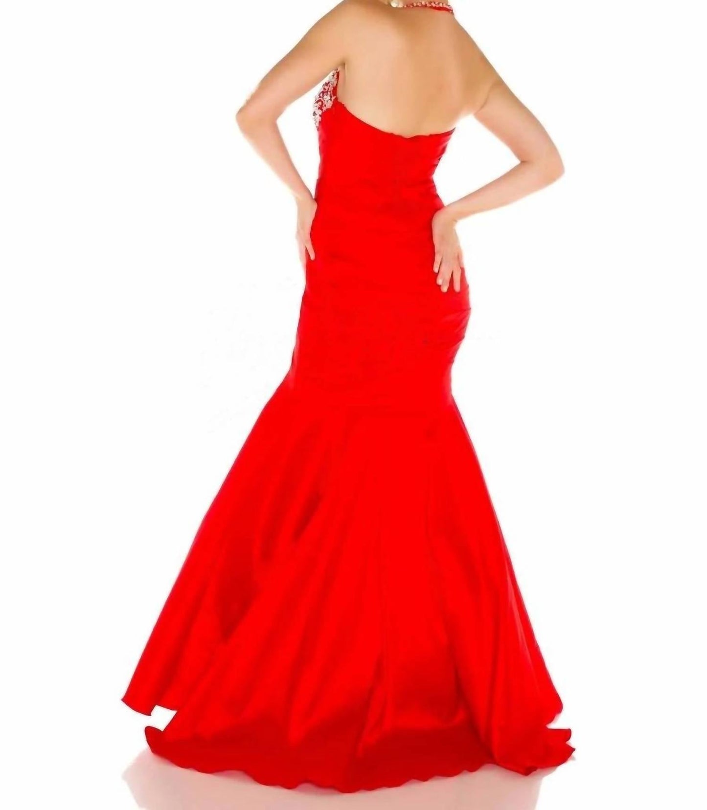 Mac Duggal - Halterneck Beaded Mermaid Gown