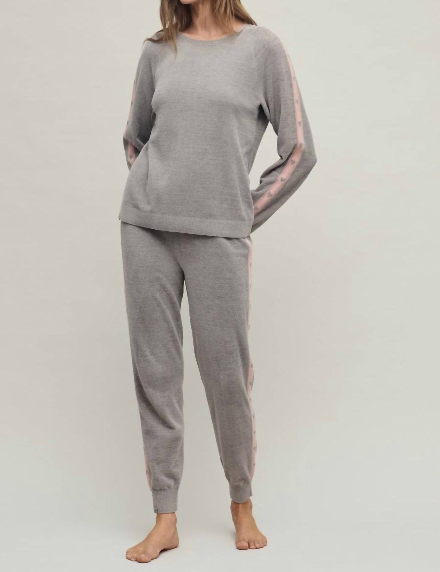 Barefoot Dreams - Cozychic Ultra Lite Heart Stripe Jogger