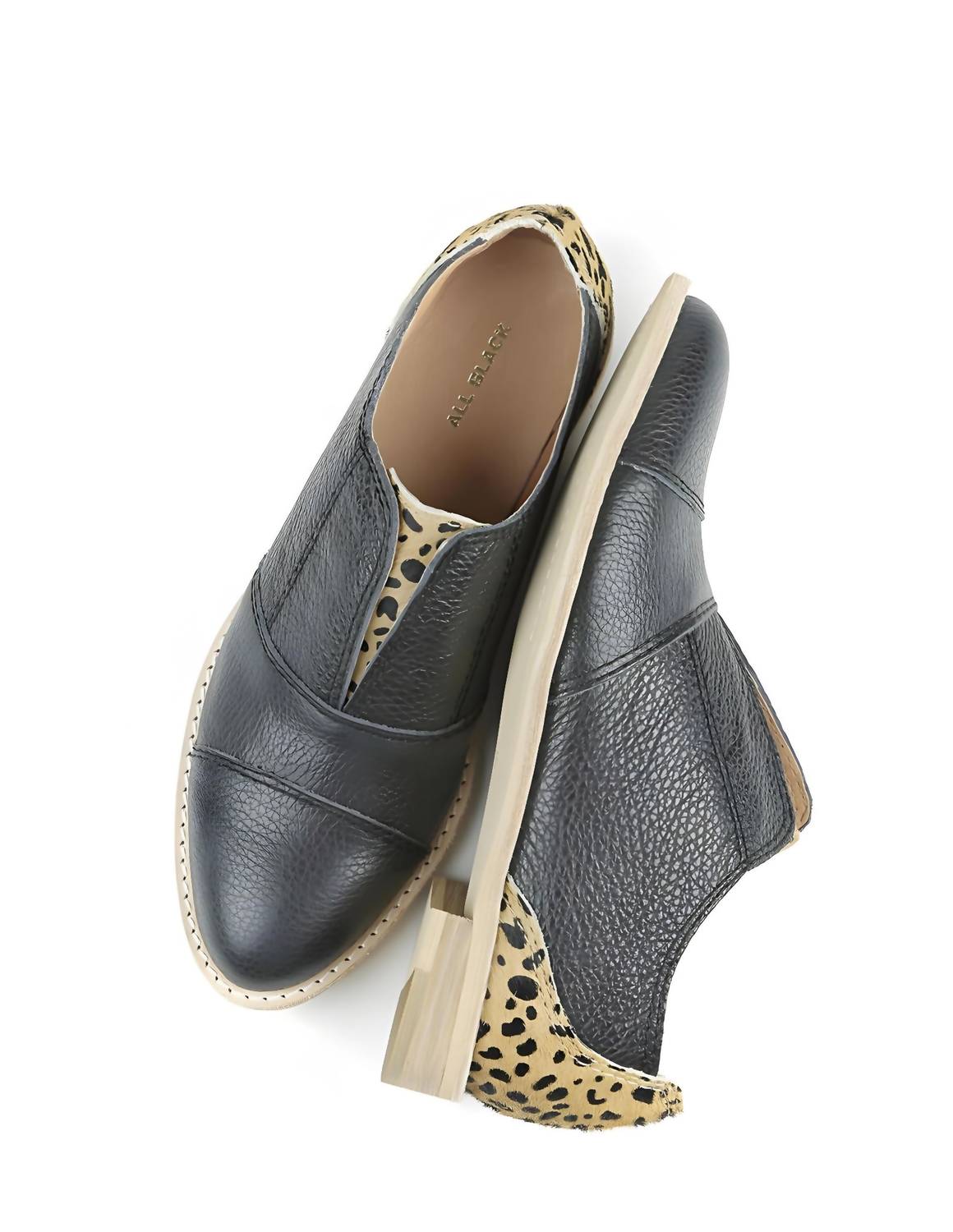 All Black - Women's Colorful Cowman Oxford