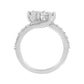 10K White Gold Two-Stone Miracle-Set Diamond Bypass Ring (1 Cttw, H-I Color, I1-I2 Clarity) - Size 6
