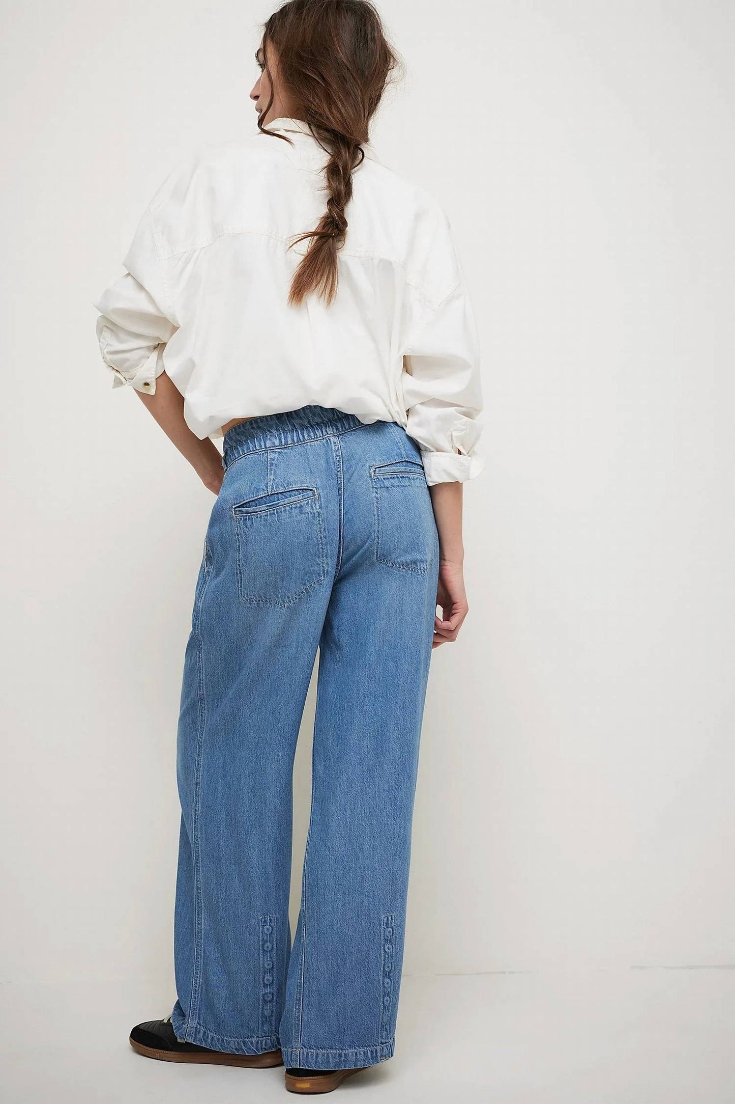 Free People - Dakota Cinched Waist Pull On Jeans