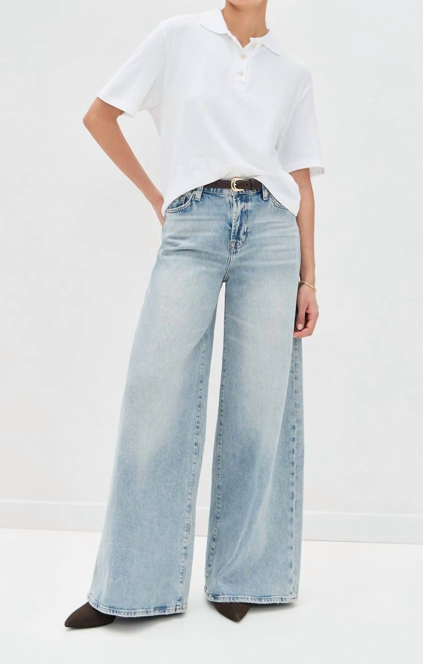 7 For All Mankind - Marie Wide Leg Jeans
