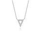 Diamond Inverted Triangle Pendant in 14k White Gold