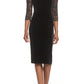 Eliza J Illusion-Lace Velvet Bodycon Dress