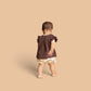Omamimini - Gauze top with box pleated sleeve