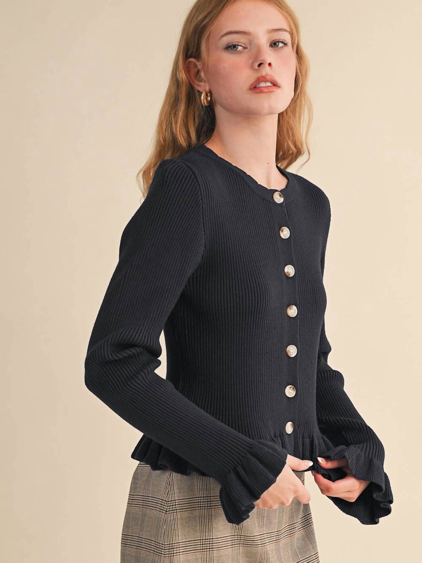 &Merci - Coquette Ribbed Cardigan