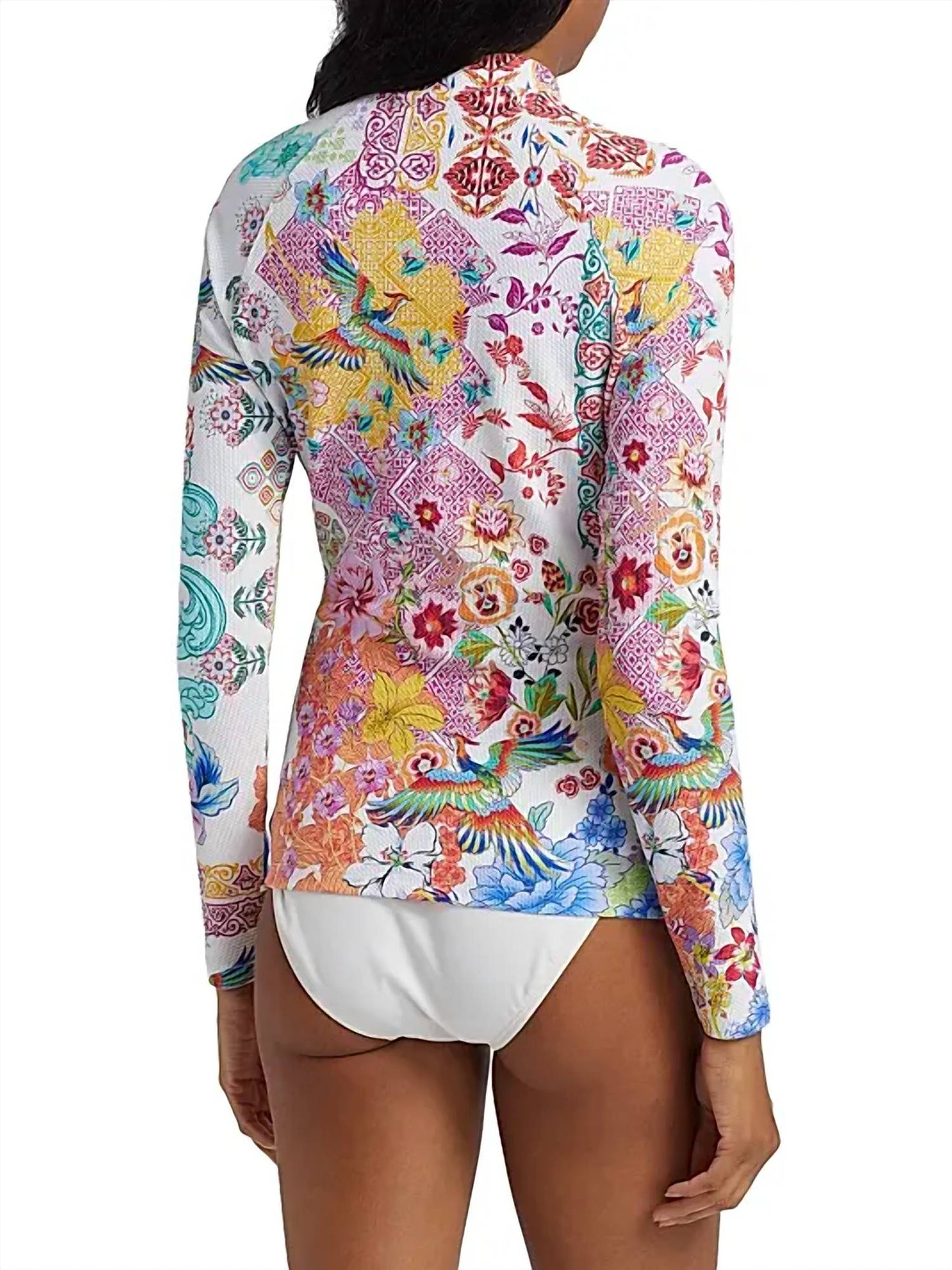 Johnny Was - Reverse Pique Long Sleeve Surf Shirt