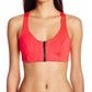 Pq Swim - नियो ज़िप अप रिवर्सिबल हॉल्टर बिकिनी टॉप स्विमसूट