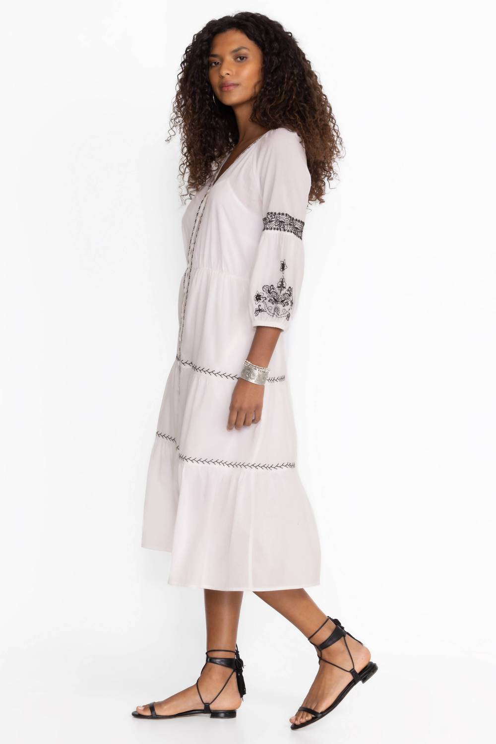 Johnny Was - CAM TIERED MIDI IRENIE DRESS