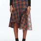 3.1 Phillip Lim - DRAPED MIDI SKIRT WITH ORGANZA COMBO