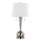 Jules 30.25" Contemporary Metal Table Lamp with Built-In USB Port - Set of 2