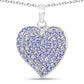 3.97 Carat Genuine Tanzanite .925 Sterling Silver Pendant