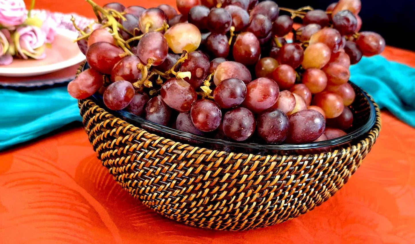 कैलेसियो - गोल बास्केट में सर्विंग ग्लास बाउल