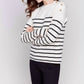 Charlie B - Striped Jacquard Crew Neck Sweater