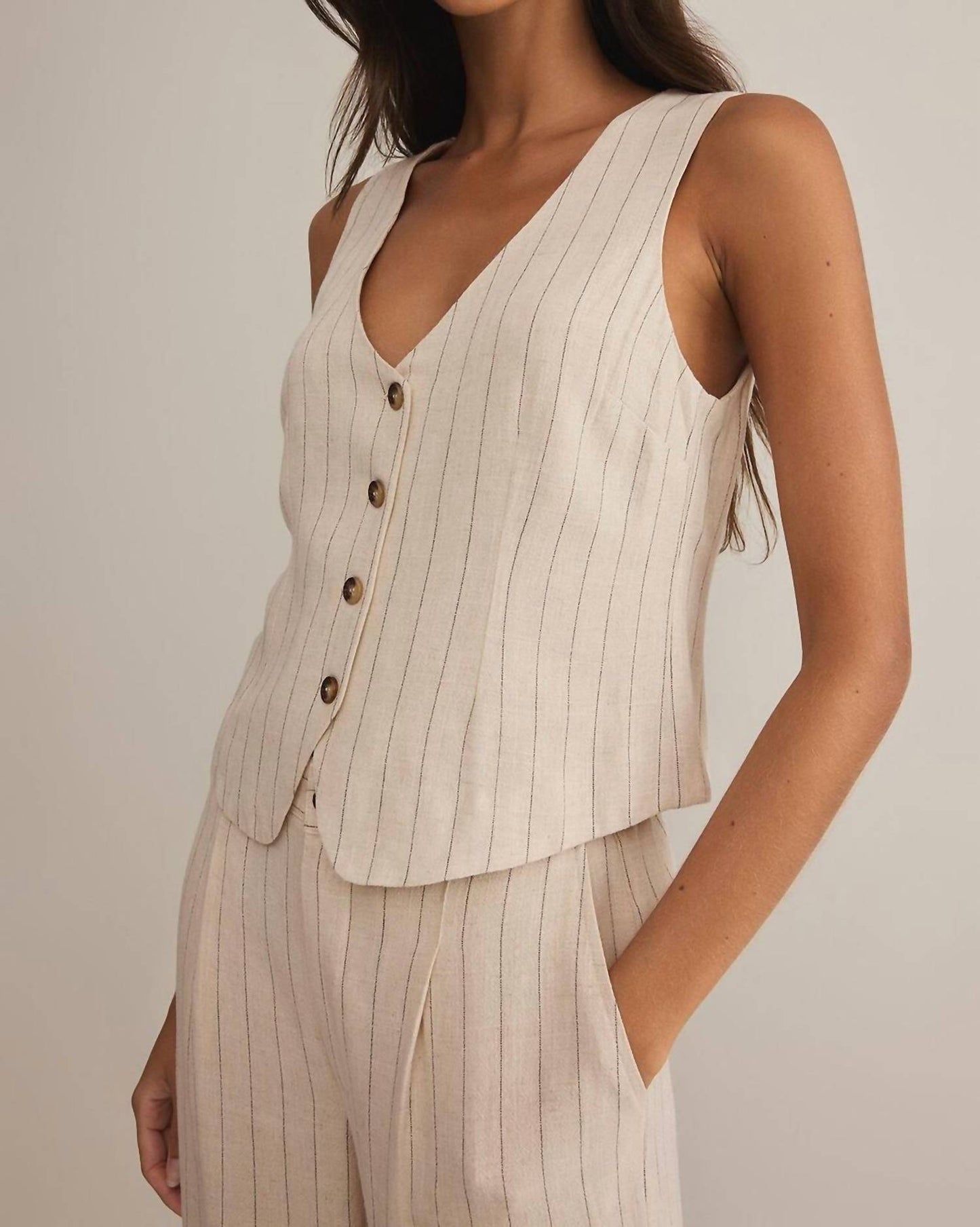 Z Supply - Belfort Pinstripe Linen Vest