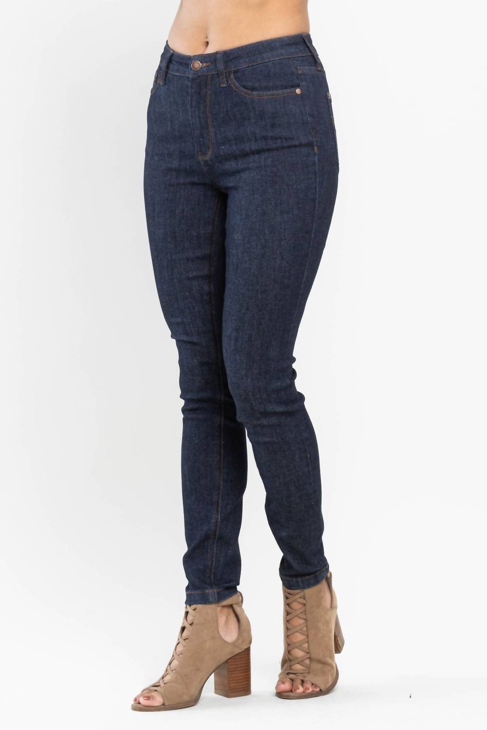 Judy Blue - High Waist Pocket Embroidery Skinny Denim Jeans