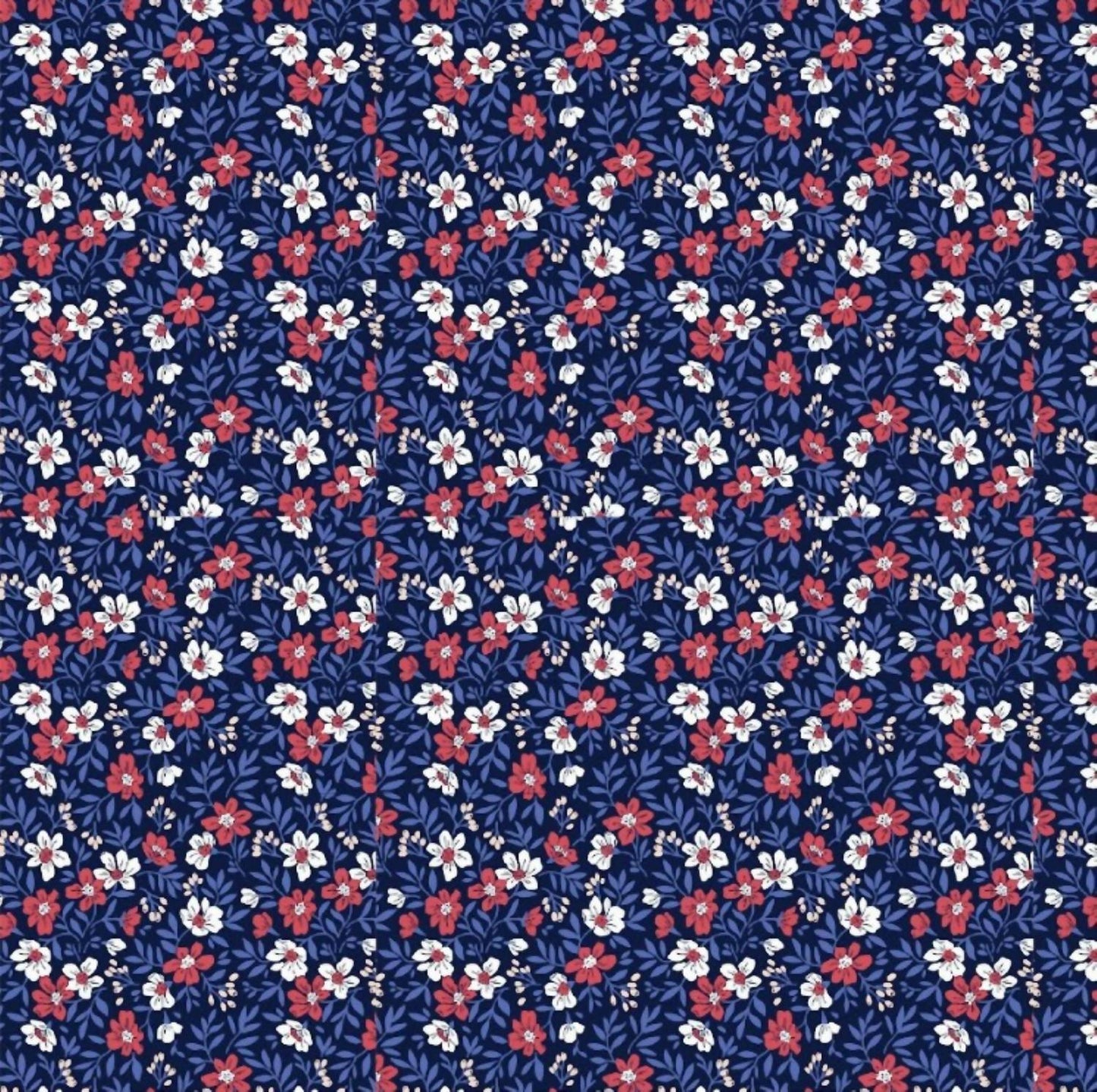 Flags & Anthem - Higgins Americana Floral Print Performance Polo Shirt