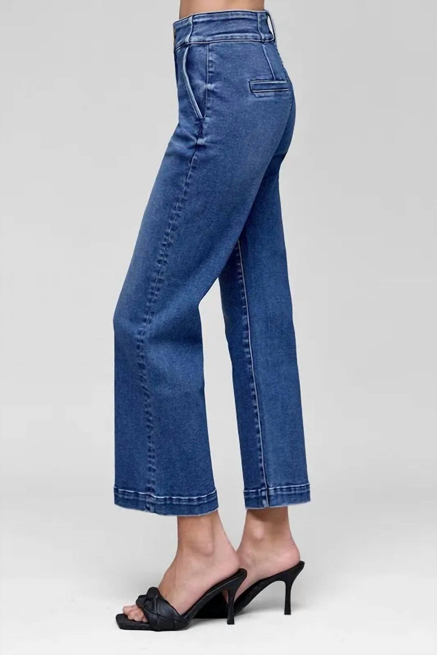 Risen - Tummy Control High Rise Crop Jeans