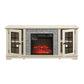 58" Modern TV Stand with Electric Fireplace and Storage