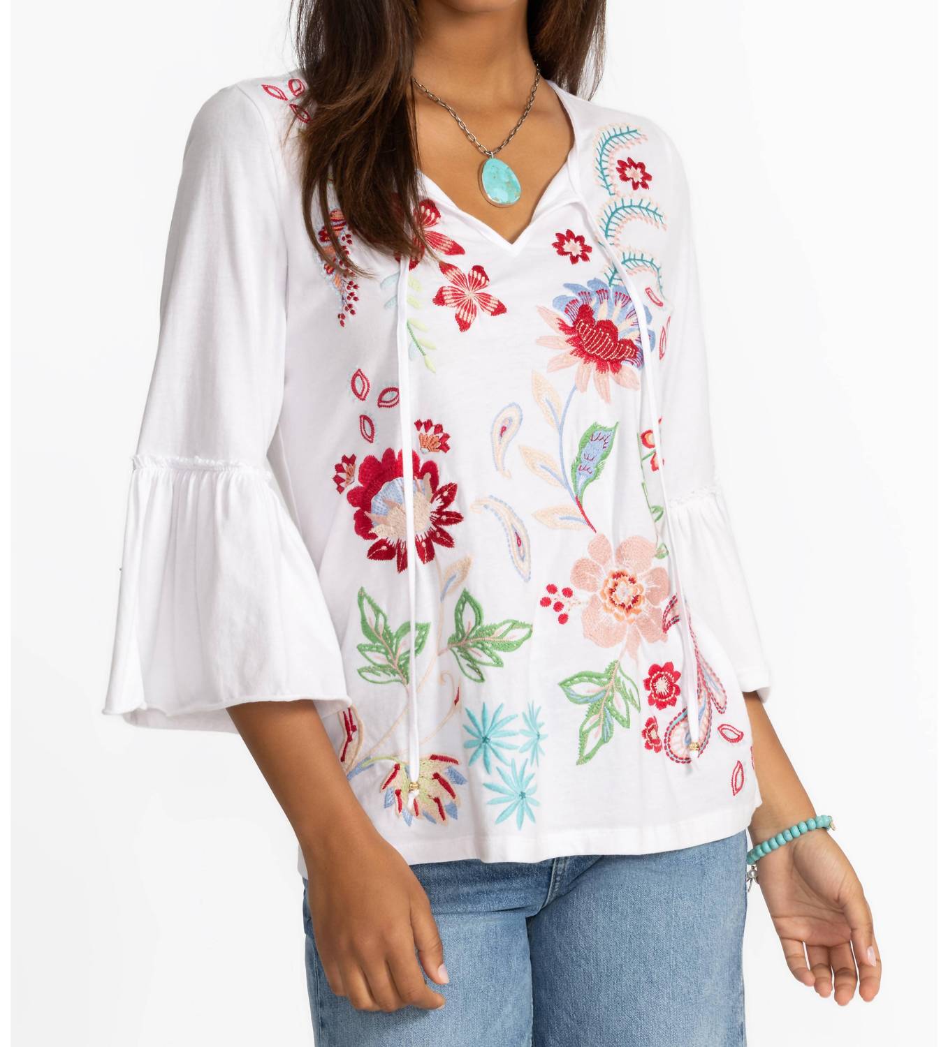Johnny Was - Freyde Ruffle Sleeve Top