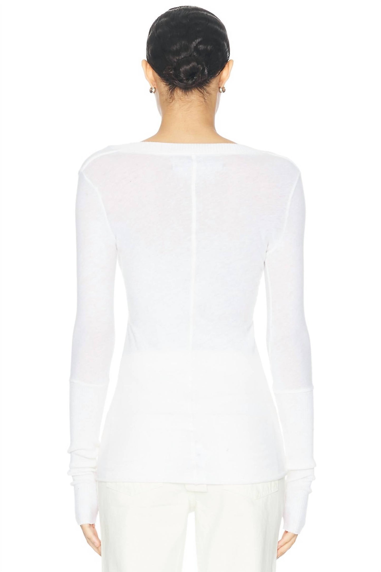 Enza Costa - Cashmere Long Sleeve Henley Top