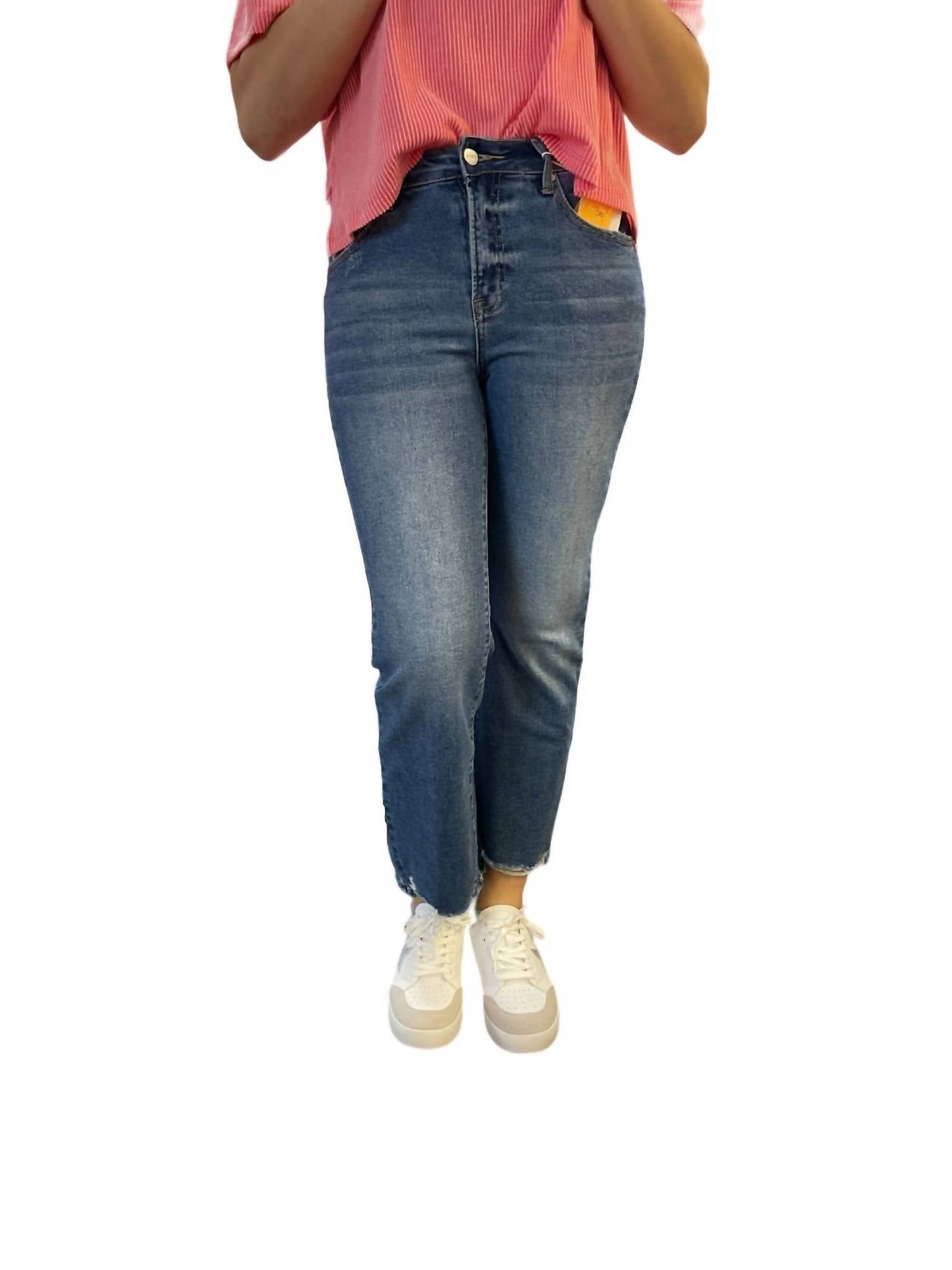 Risen - High Rise Relaxed Straight Jeans