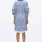 3.1 Phillip Lim - Striped Chiffon Cascade Shirt Dress