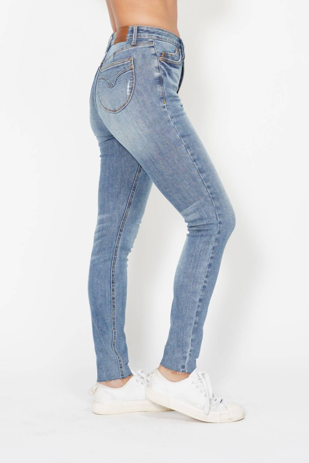 Judy Blue - High Waist Tummy Control Shield Pocket Skinny Jeans