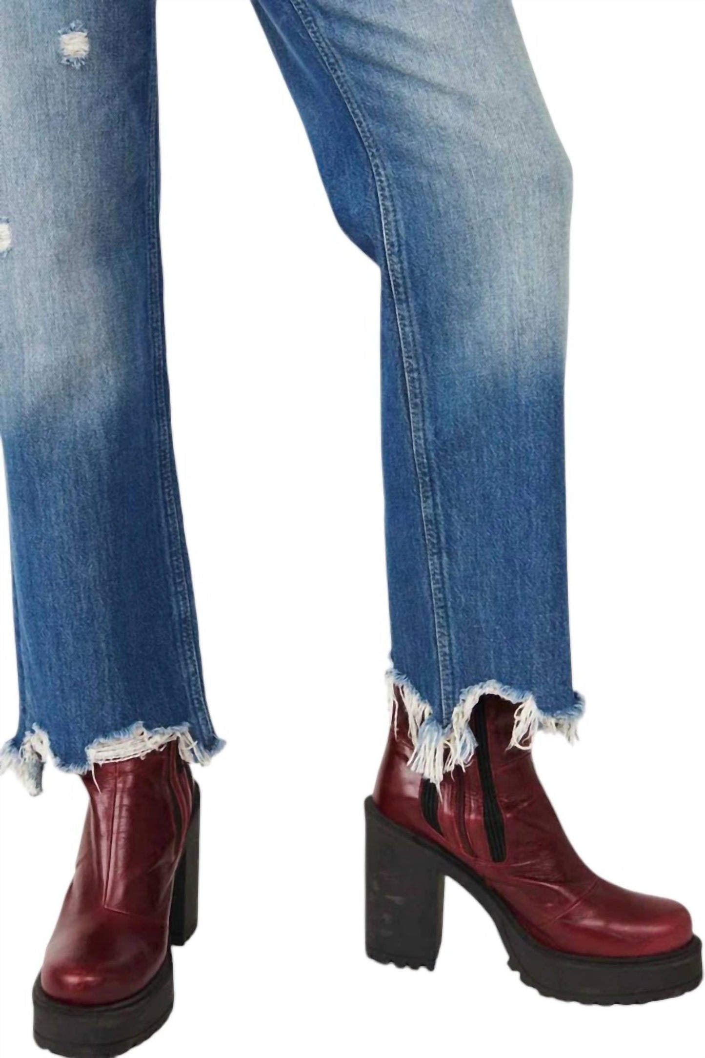 Free People - Maggie Mid Rise Straight Leg Jeans