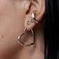 F+H Studios - HARDCORE LOVE HEART STATEMENT EARRINGS