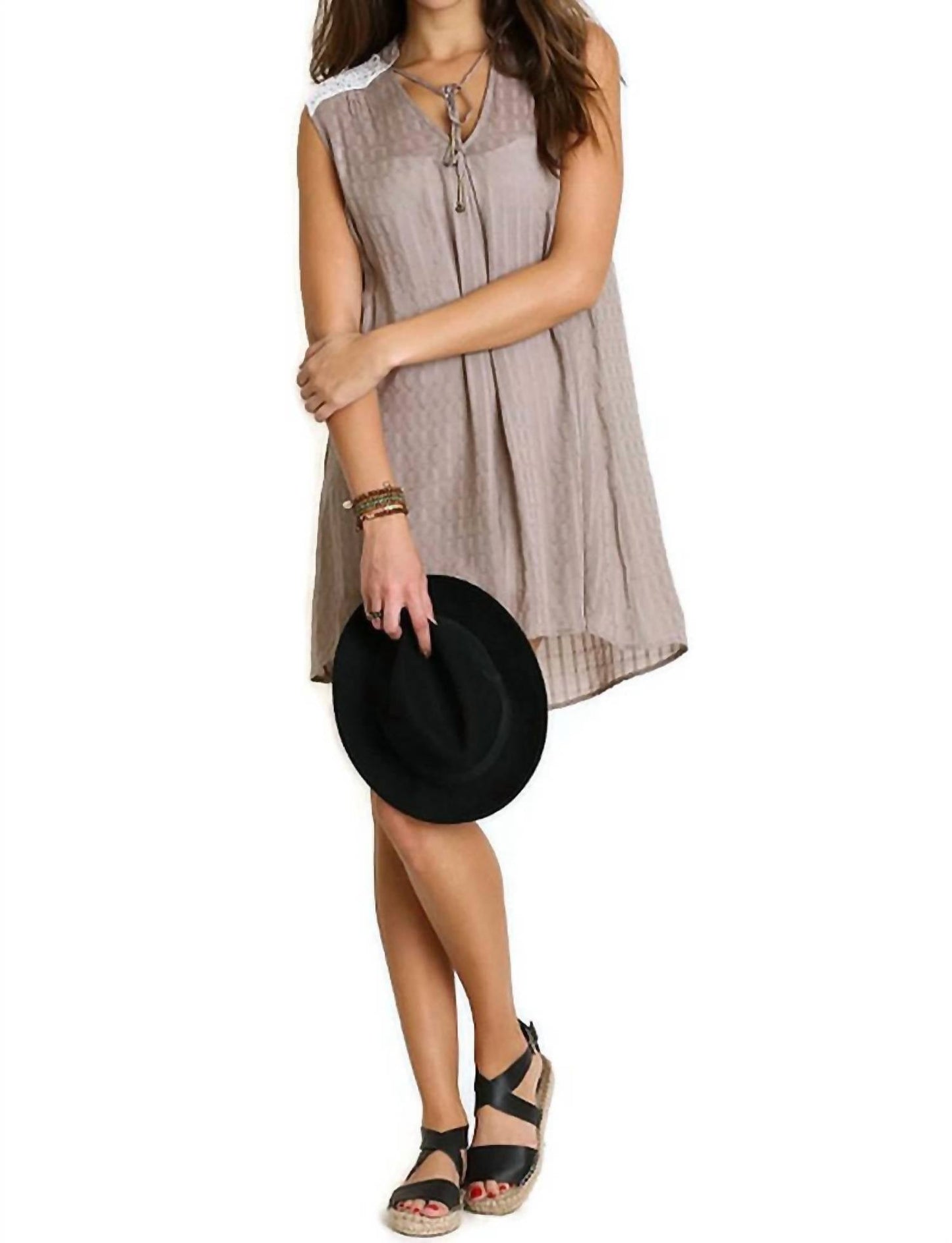 Umgee - Bohemian Lace Sleeveless Dress