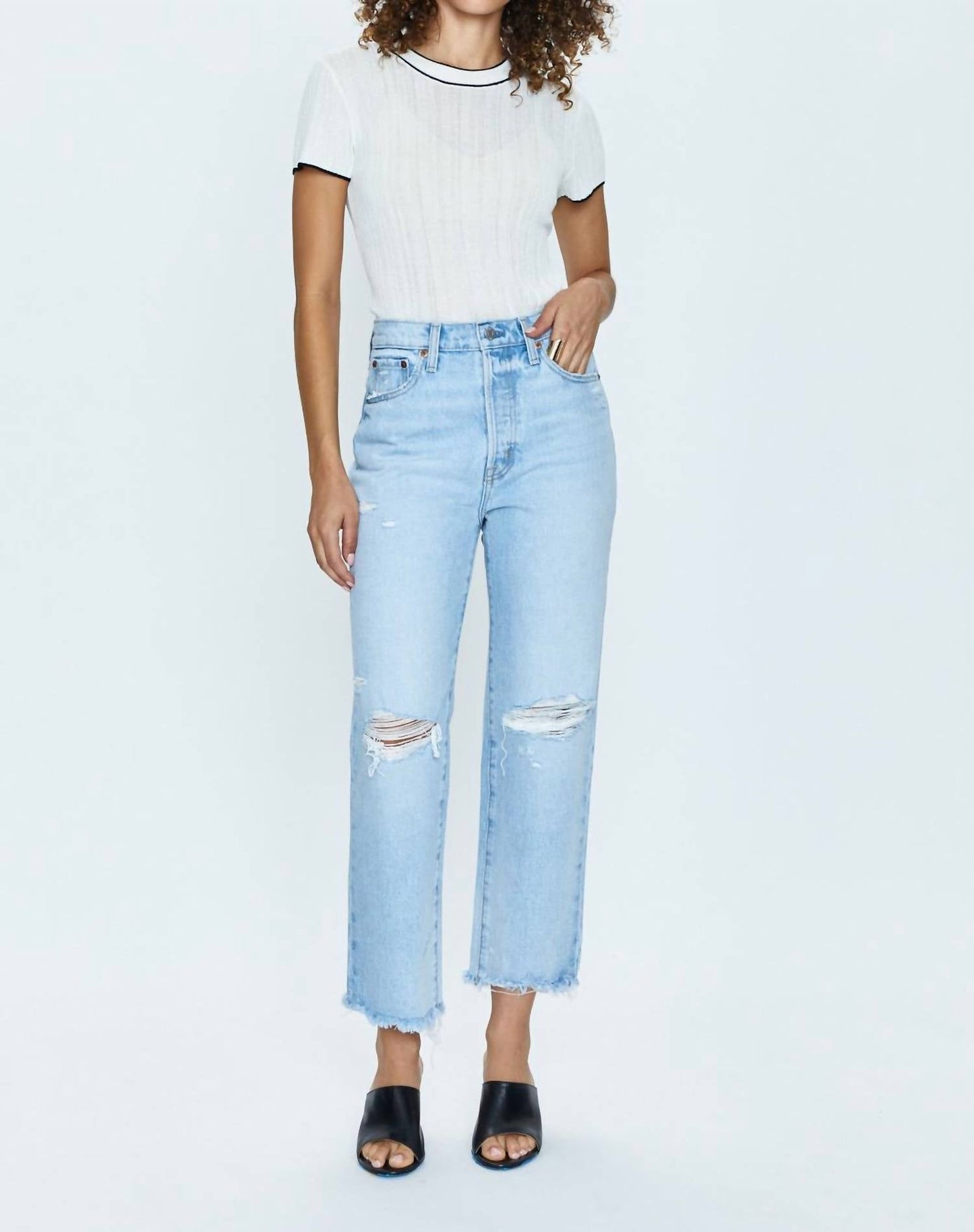 Pistola - Cassie High Rise Straight Jeans
