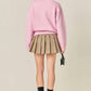 2.7 August Apparel - Bunny Rhinestone Bow Sweater