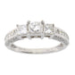 1.50ct Diamond 3 Stone Ring 14KT White Gold