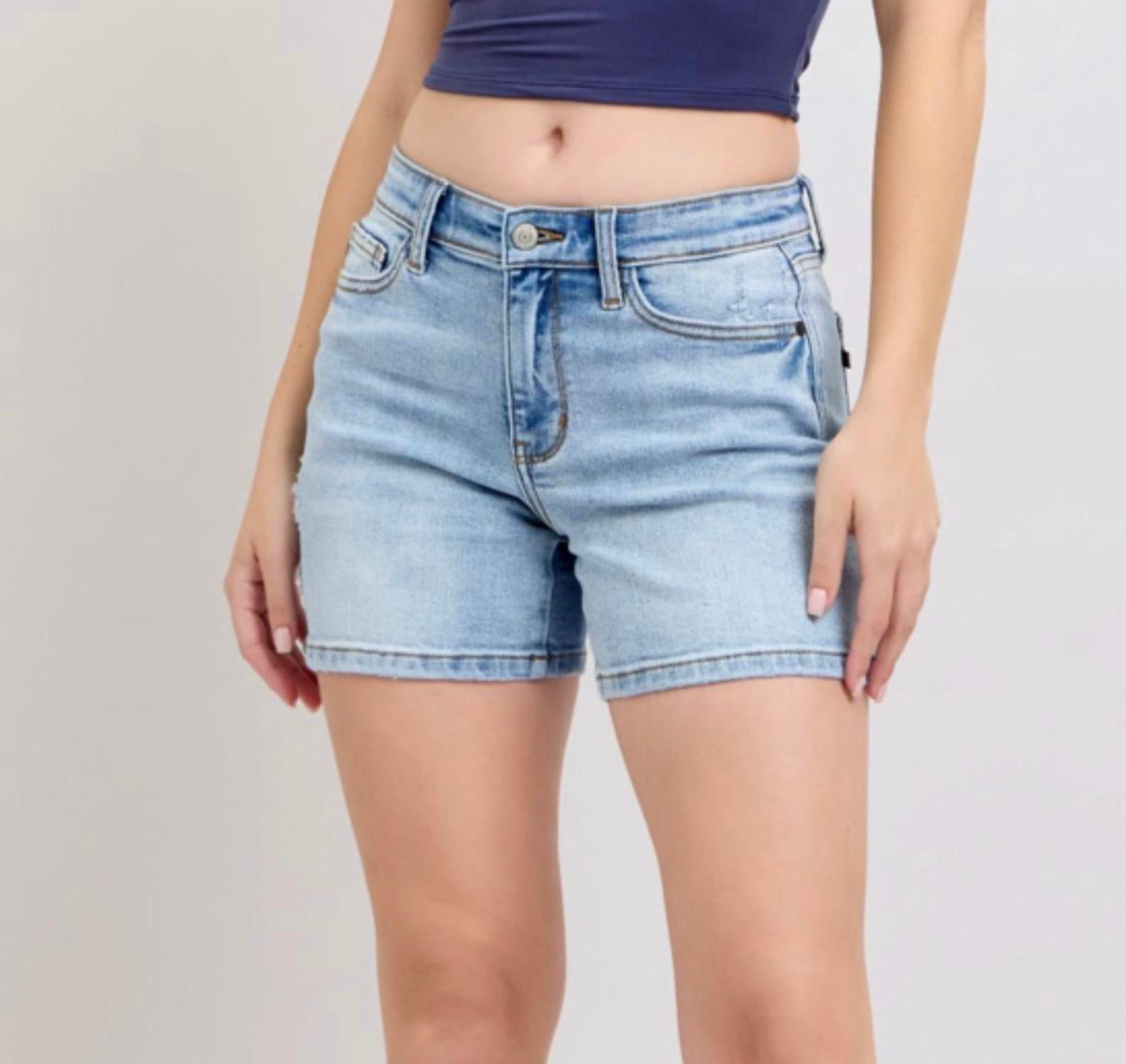 Judy Blue - Vintage Wash Dad Shorts